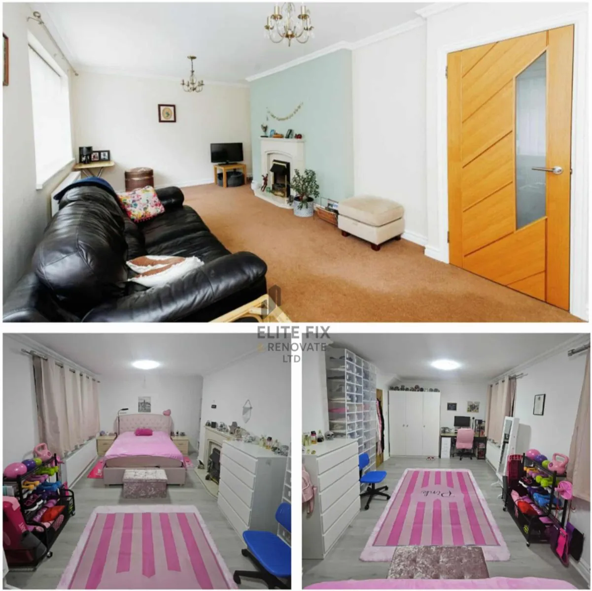 Bedroom conversion before and after