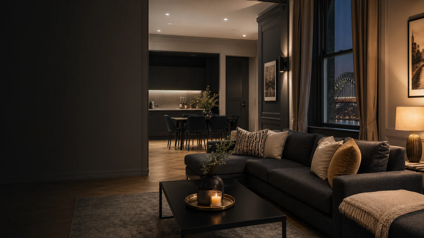 Illustrative concept of a guest-ready short-term let bedroom